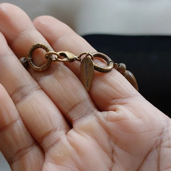 Vintage Y2K Coldwater Creek Mixed Media Boho Statement Necklace - Picture 6 of 6